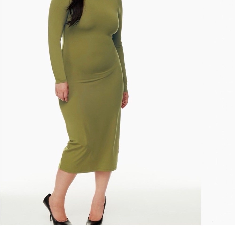 Babaton Green Long Sleeve Dress